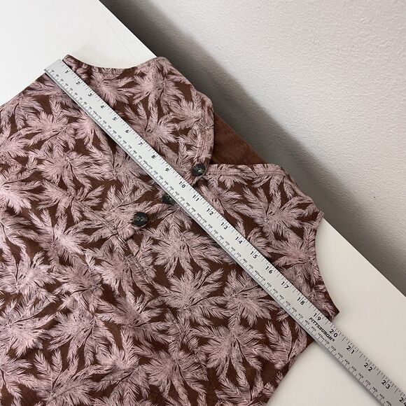 J Jill Dress Womens Medium Sleeveless Shift Pockets Travel Tropical Boho Brown - Picture 8 of 12